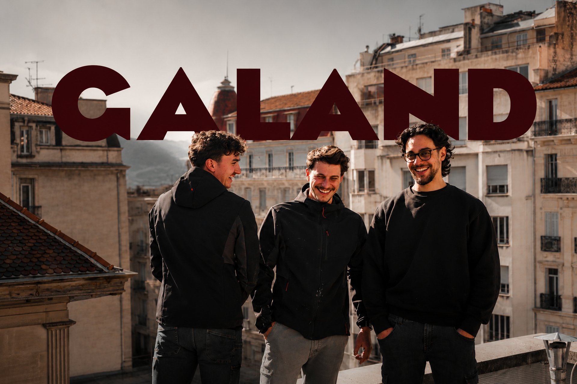 L'équipe GALAND devant les toits de Marseille